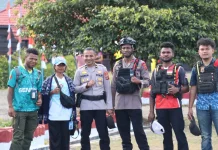 Jelang HUT RI ke-81, Polres Pegunungan Bintang Laksanakan Patroli