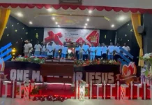Perayaan Anniversary Pemuda GBI Jemaat Oksibil Di hadiri Ketua KNPI Pegubin