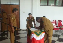 Sertijab Sekda Definitif Nduga di Laksanakan di Kenyam