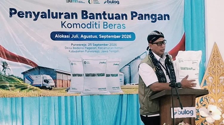 Salurkan 3.118 Ton Beras, Bulog Perkuat Ketahanan Pangan Warga Purworejo
