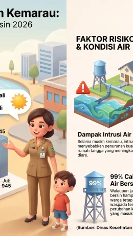 Kasus Diare Banjarmasin Capai 6.673 hingga Juli 2026