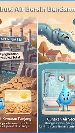 Penyebab Distribusi Air Bersih Bandarmasih Terganggu