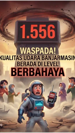 Kabut Asap Pekat, Kualitas Udara Banjarmasin Berbahaya