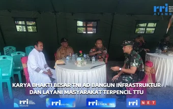 Kasrem Korem 161/WS Kupang Launching Karya Bhakti Besar TNI di Kantor Camat Noemuti