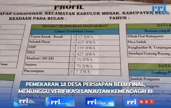 Pemekaran 18 Desa Persiapan Belu Final, Menunggu Verifikasi Lanjutan Kemendagri