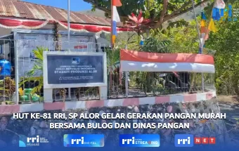 HUT ke-81 RRI, Bulog Kalabahi Bersama Dinas Pangan dan RRI SP Alor Gelar GPM