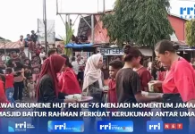 Pawai Oikumene HUT PGI Ke-76,Momentum Perkuat Kerukunan Antar Umat Beragama
