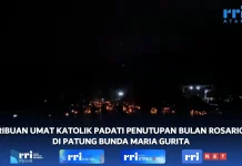 Ribuan Umat Katolik Padati Penutupan Bulan Rosario di Patung Bunda Maria Gurita