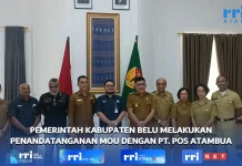 Pemerintah Kabupaten Belu Melakukanpenandatanganan MoU Dengan PT. Pos Atambua