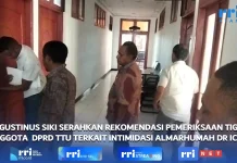 Agustinus Siki Serahkan Rekomendasi Pemeriksaan Tiga Anggota  DPRD TTU Terkait In