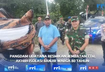 Pangdam IX/Udayana Resmikan Jembatan Perintis Garuda di TTU, Buka Isolasi Kiuola