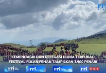 Kemendagri dan Penonton Terhipnotis Penampilan 3.900 Penari Festival Fulan Fehan