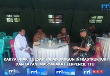Kasrem Korem 161/WS Kupang Launching Karya Bhakti Besar TNI di Kantor Camat Noemuti