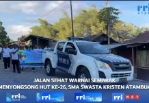 Jalan Sehat Warnai Semarak Menyongsong HUT ke-26, SMA Swasta Kristen Atambua