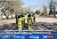 SDN Wirasakti Atambua Mulai Berlatih Gerak Jalan, Sambut HUT ke-81 Kemerdekaan RI