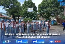 30 Anggota Paskibraka Alor Mulai Karantina, Matangkan Persiapan HUT ke-81 RI