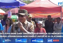Bupati Belu Lepas Puluhan Peserta Parade Kebangsaan Sambut HUT RI ke-81