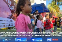 Pesta Rakyat Semarakkan HUT ke-81 Kemerdekaan RI di KBRI Dili