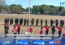 Jelang Upacara HUT ke-81 RI Kesiapan Paskibra Belu Capai 75 Persen