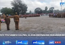 Sebanyak 114 ASN di TTU Dijatuhi Sanksi saat Apel 14 orang Sanksinya Berat