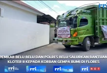 Pemda Belu dan Polres Salurkan Bantuan Kloter II kepada Korban Gempa Bumi di Flores