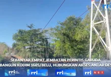 Kodim 1605/Belu Bangun Empat Jembatan Perintis Garuda Hubungkan Akses Antar Desa
