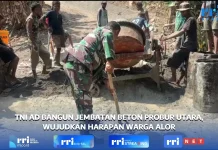 TNI AD Bangun Jembatan Beton, Warga Probur Utara Kini Lebih Mudah Beraktivitas