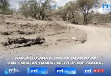 Jalan rusak dan Ketiadaan Jembatan Hambat Aktifitas Masyarakat Desa Leosama Belu
