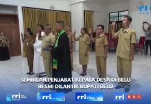 Sembilan Penjabat Kepala Desa Di Belu Resmi Dilantik Bupati Belu