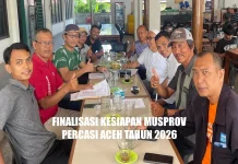 Finalisasi Persiapan Musprov Percasi Aceh 2026
