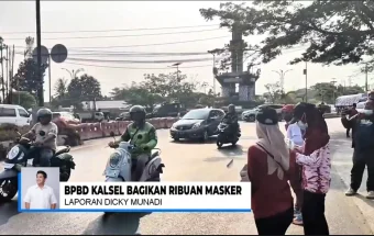 Kabut Asap Karhutla, BPBD Kalsel Bagikan Ribuan Masker