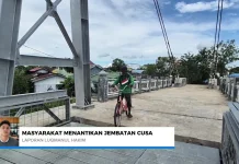 Jembatan Cusa Belum Bisa Dilalui Penuh, Warga Tetap Nekat Melintas