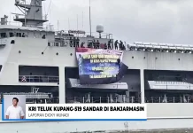 KRI Teluk Kupang-519 Sandar di Banjarmasin, Gelar Open Ship dan Operasi Trisila 2026