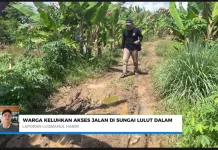 Jalan Rusak Hambat Aktivitas Petani di Sungai Lulut Dalam