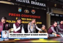 Polres Banjar Ungkap 46 Kasus Narkoba dalam Operasi Antik Intan 2026