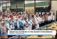Sebanyak 358 Jemaah Haji Kloter BDJ 03 Tabalong Tiba di Debarkasi Banjarmasin