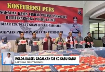 Polda Kalsel Gagalkan Peredaran 128 Kilogram Sabu, Lima Tersangka Ditangkap