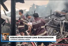 Kebakaran Besar Melanda Pasar Lima, Kerugian Masih Didata