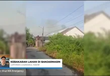 Kebakaran Lahan di Banjarmasin Mulai Dekati Permukiman