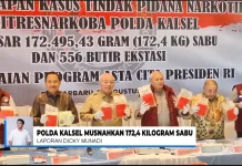 Polda Kalsel Musnahkan 172 Kilogram Sabu dan 556 Ekstasi