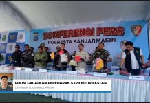 Polresta Banjarmasin Gagalkan Peredaran 5.179 Butir Ekstasi