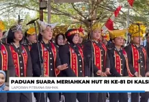 Paduan Suara Polda Kalsel Meriahkan Upacara HUT ke-81 RI