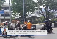 Kabut Asap Karhutla, BPBD Banjarmasin Bagikan Masker