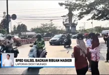 Kabut Asap Karhutla, BPBD Kalsel Bagikan Ribuan Masker
