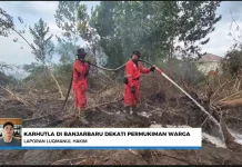 Karhutla Dekati Permukiman, Asap Tebal Ganggu Pernapasan Warga