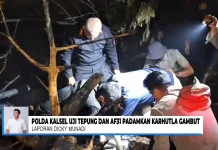 Polda Kalsel Uji Metode Baru Gunakan Tepung dan Cairan Padamkan Karhutla