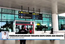 Erupsi Anak Krakatau, Ribuan Penumpang di Syamsudin Noor Terdampak