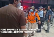 Pemko Banjarmasin Siagakan Tim Kesehatan Tangani Korban KM Virgo Transport 8