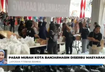Pemko Banjarmasin dan MSP Gelar Pasar Murah, Ribuan Warga Antre