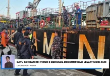 DVI Polda Kalsel Berhasil Diidentifikasi Satu Jenazah Korban KM Virgo Transport 8
